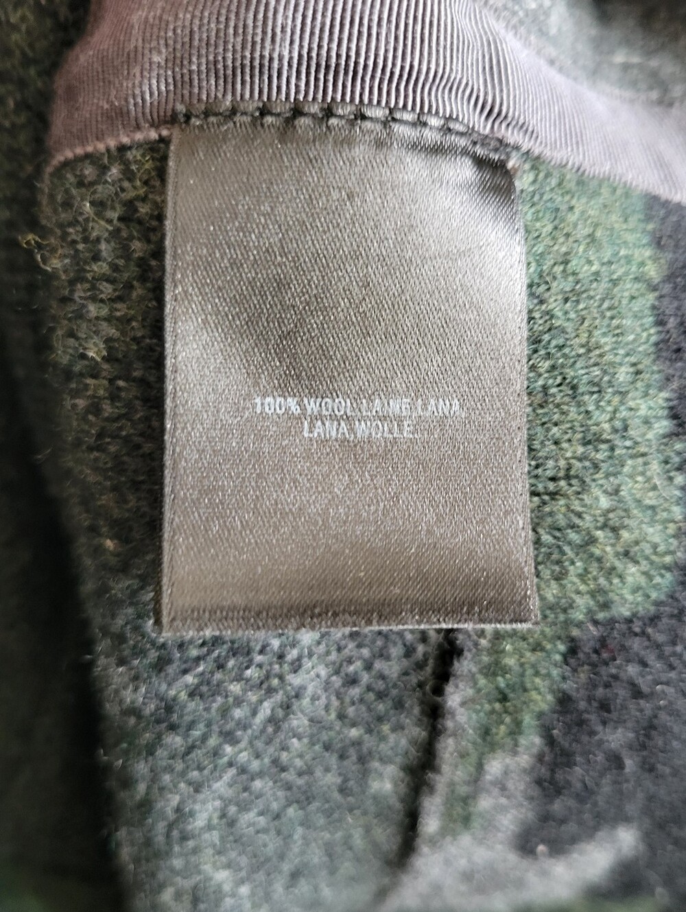 Anthropologie Field & Flower Camo Wool Sweater Coat - Picture 7 of 8